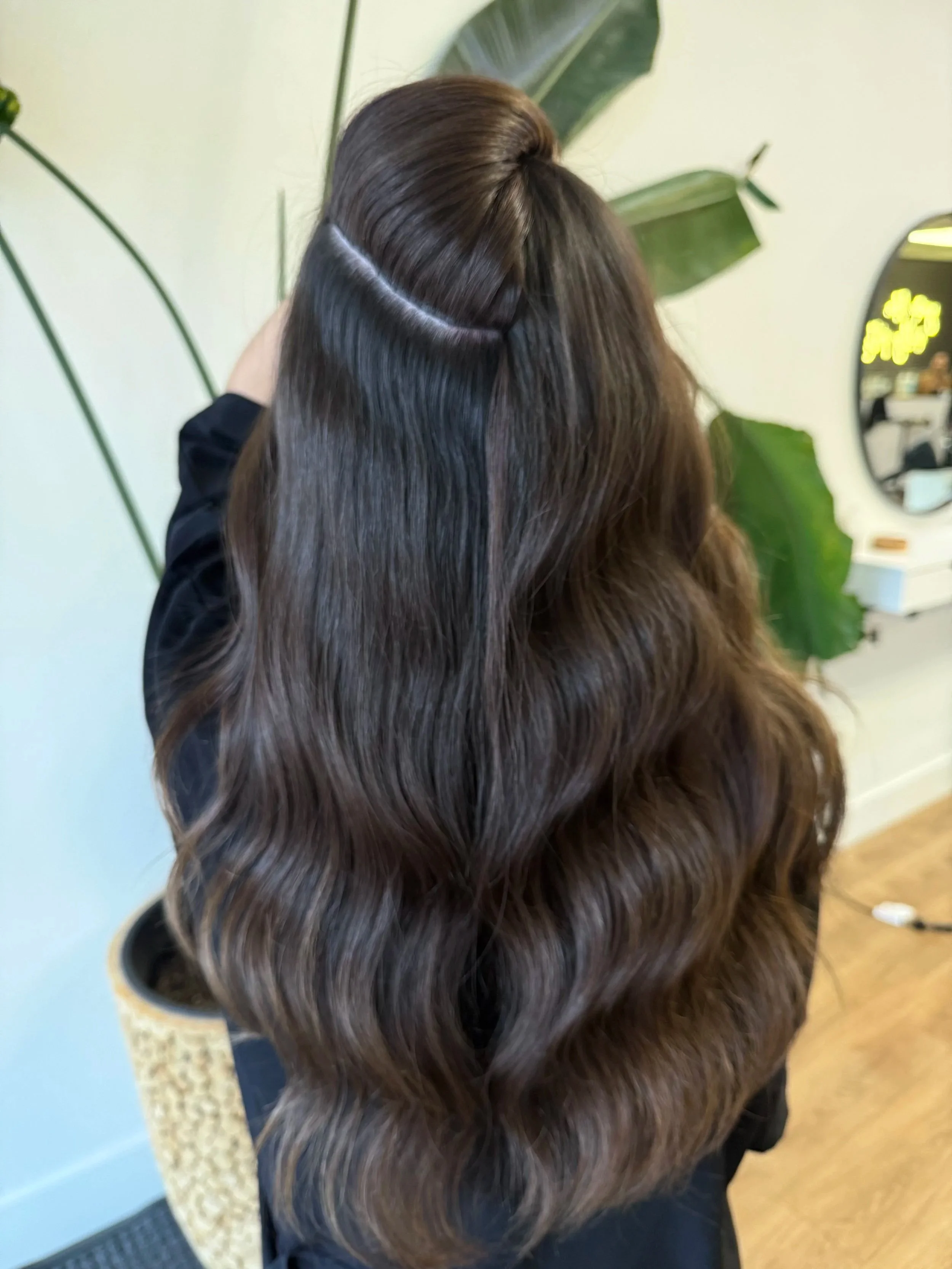 The IBE flip up, invisible extensions perfect for the active woman who still wants to wear her hair up comfortably. 