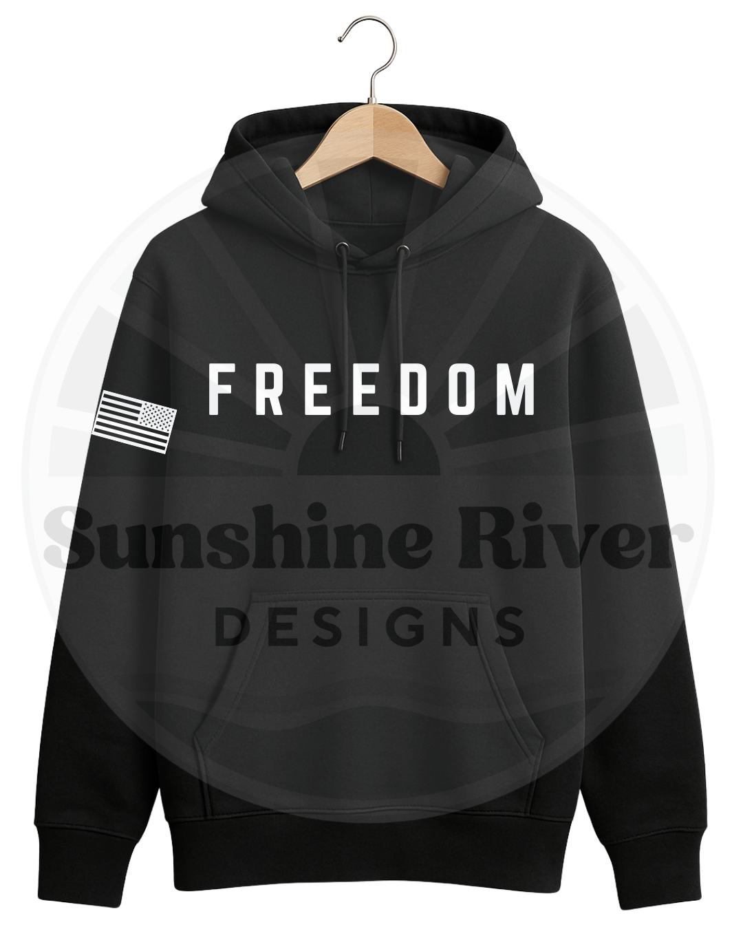 Freedom & Flag Hoodie — Sunshine River Designs