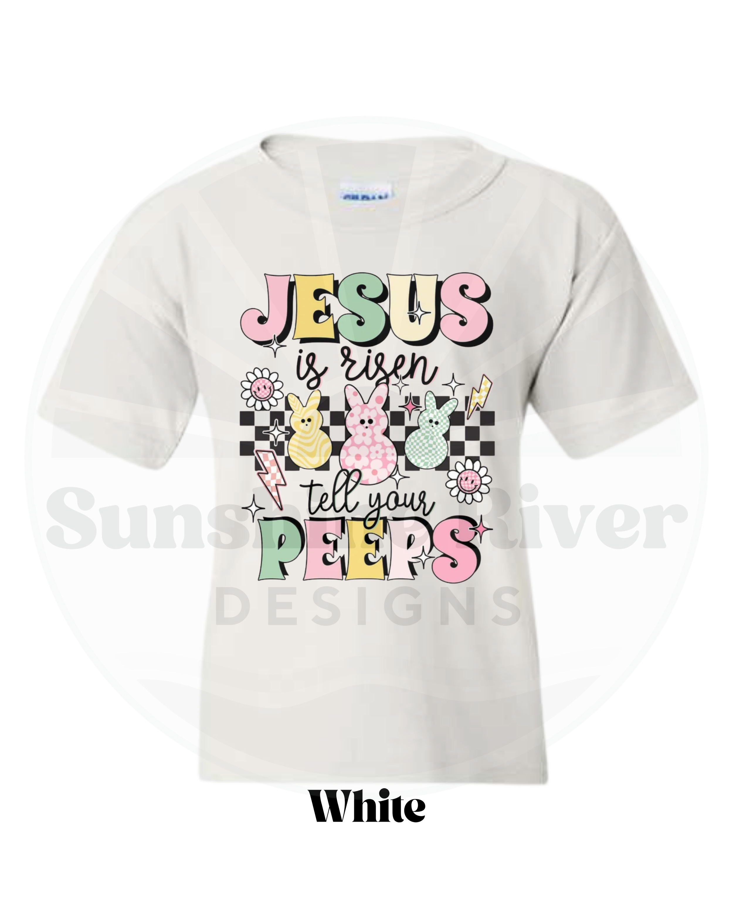 Jesus Is Risen Tell Your Peeps Youth Tee