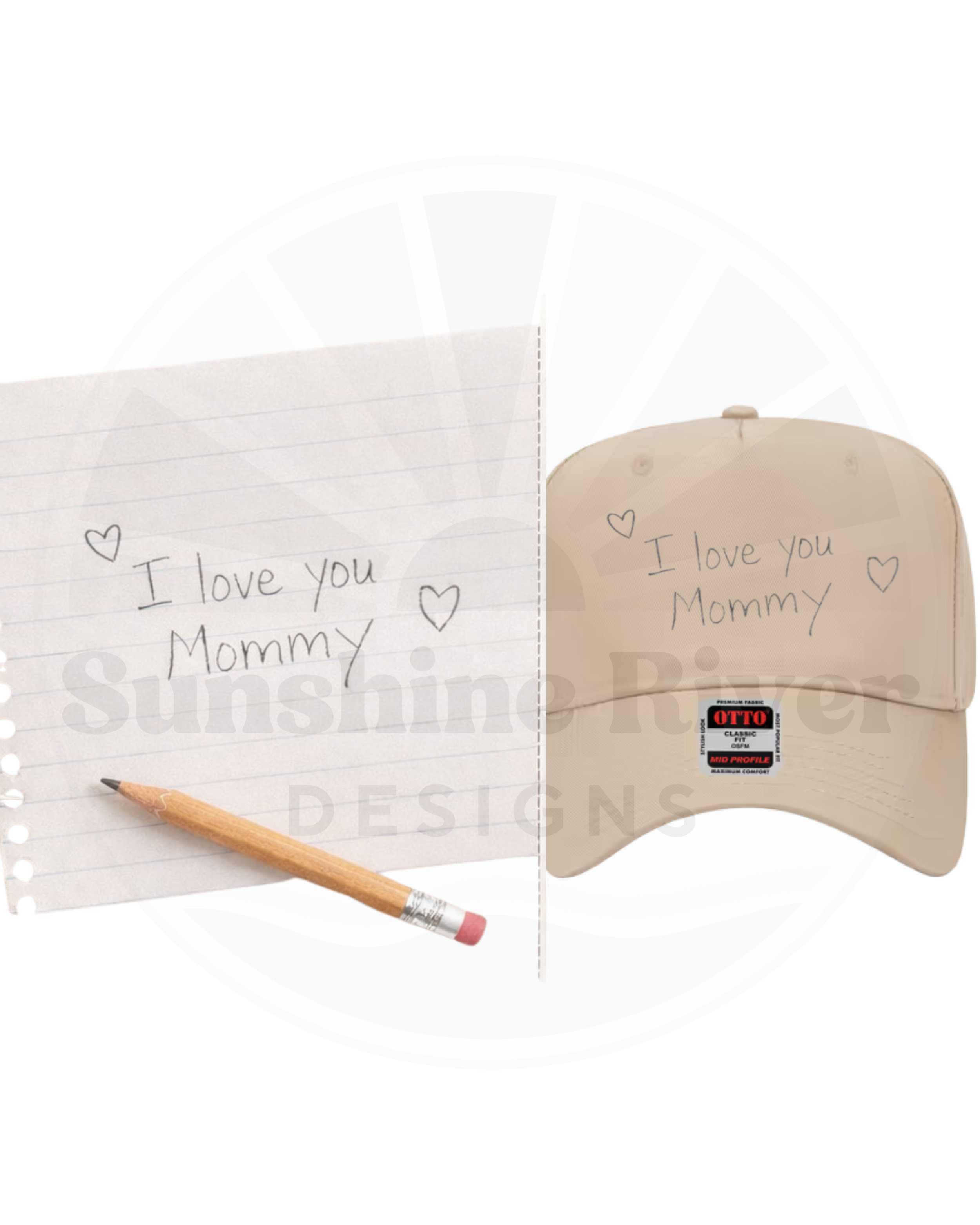 Handwritten Keepsake Baseball Cap — Sunshine River Designs