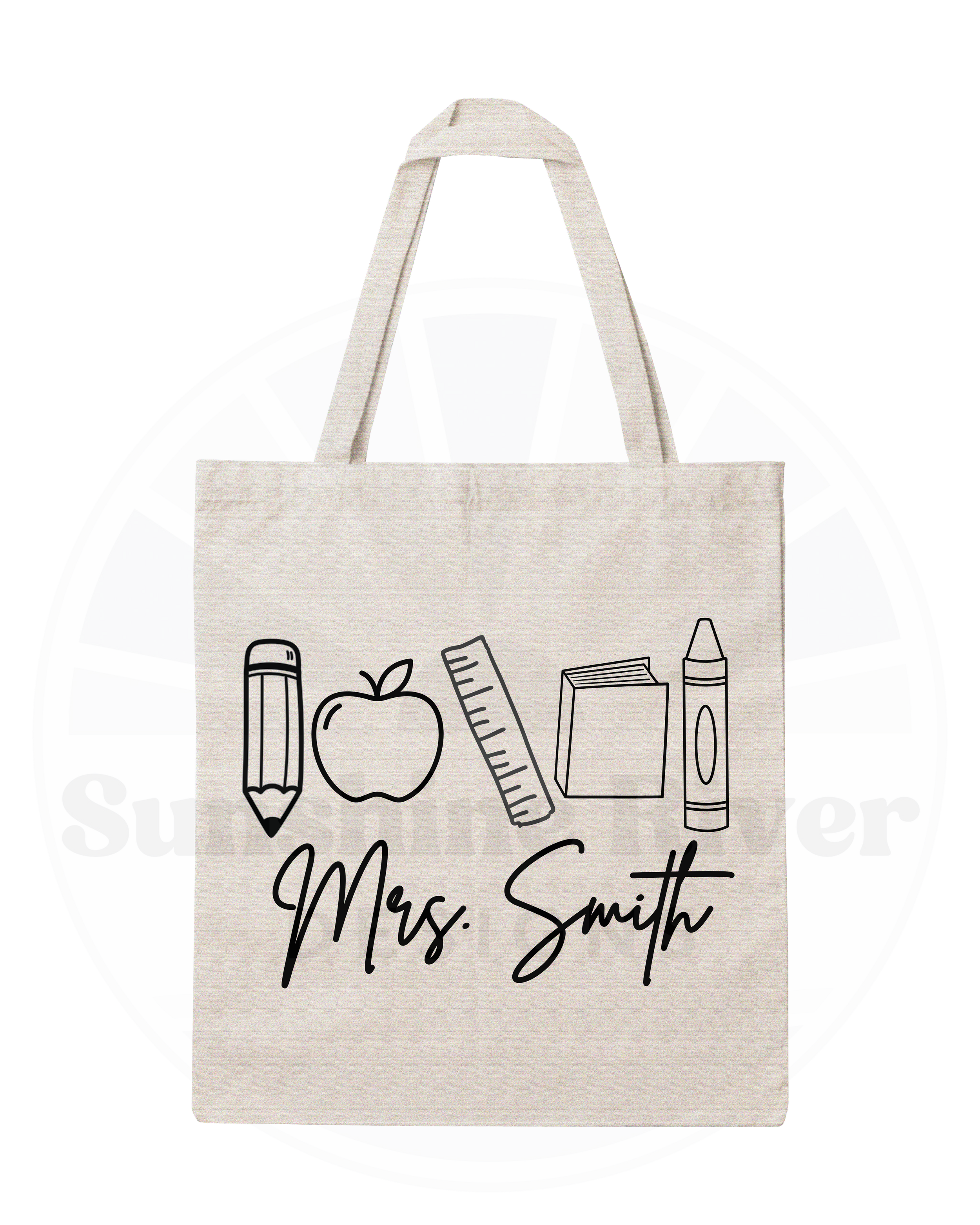 Personalized Teacher Essentials Tote Bag