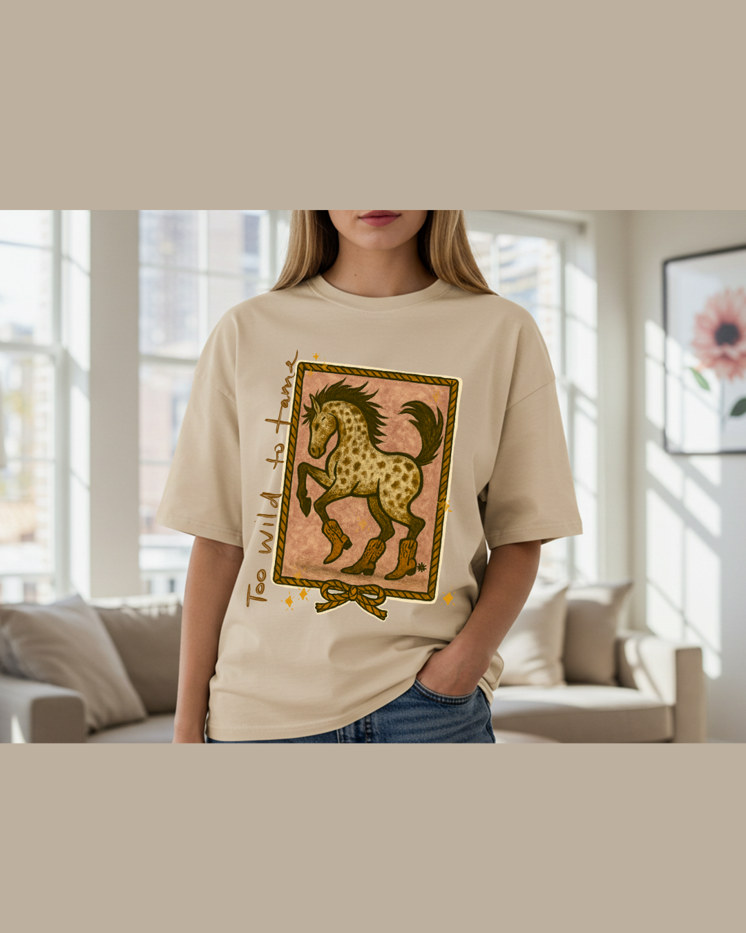 Too Wild To Tame Oversized Tee