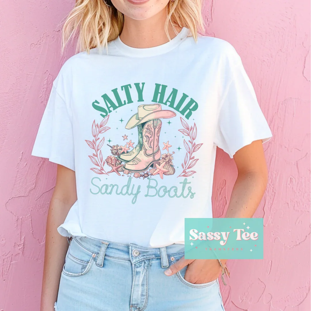 Salty Hair, Sandy Boots Tee