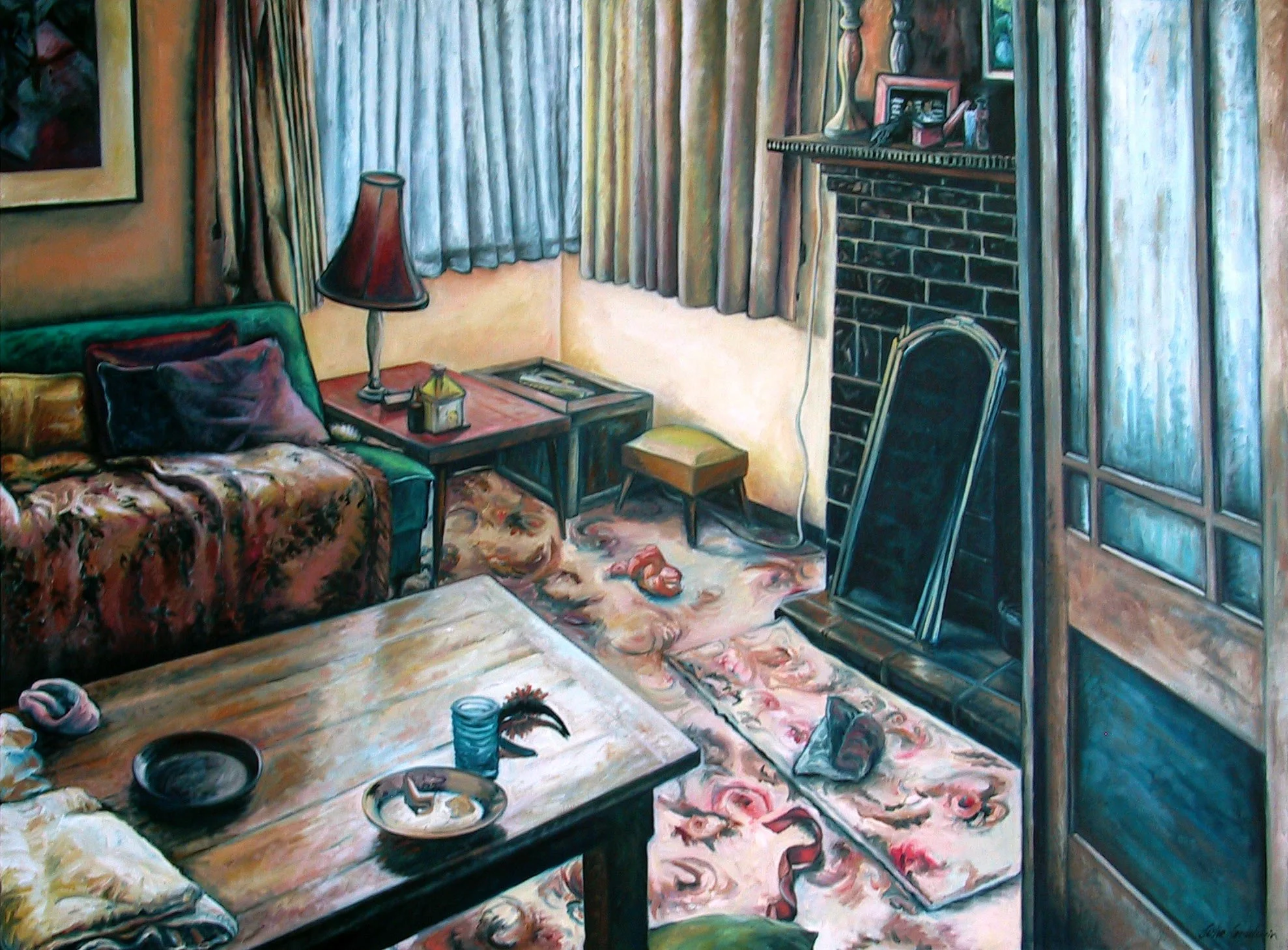   Lounge Room,  2003 120 x 150 cm  Oil on canvas 