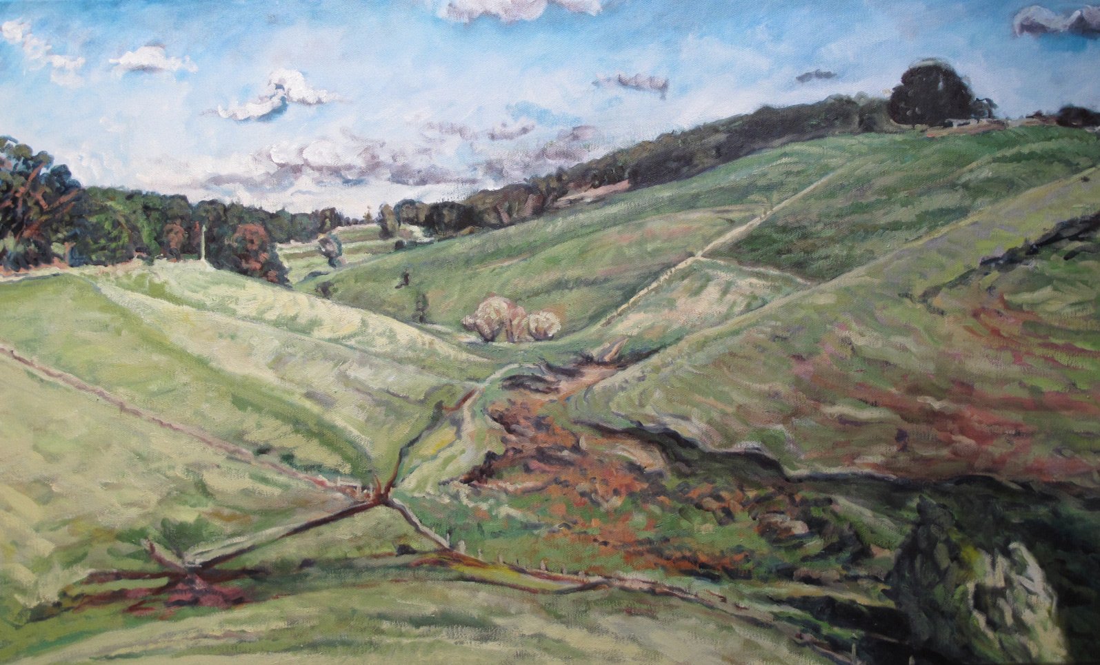   Into the Valley  60 x 110 cm Oil on canvas 