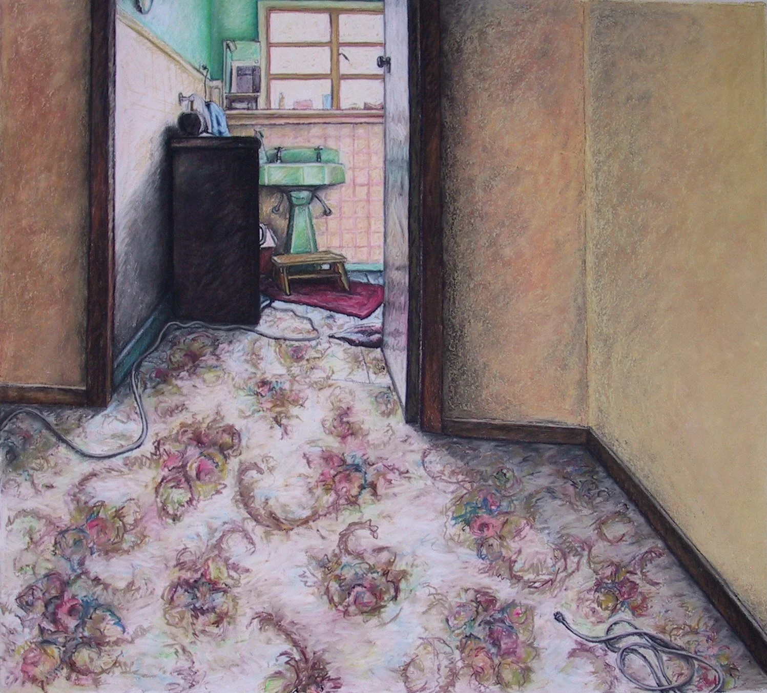   Longing For,  78 x 86 cm  Mixed media on paper 