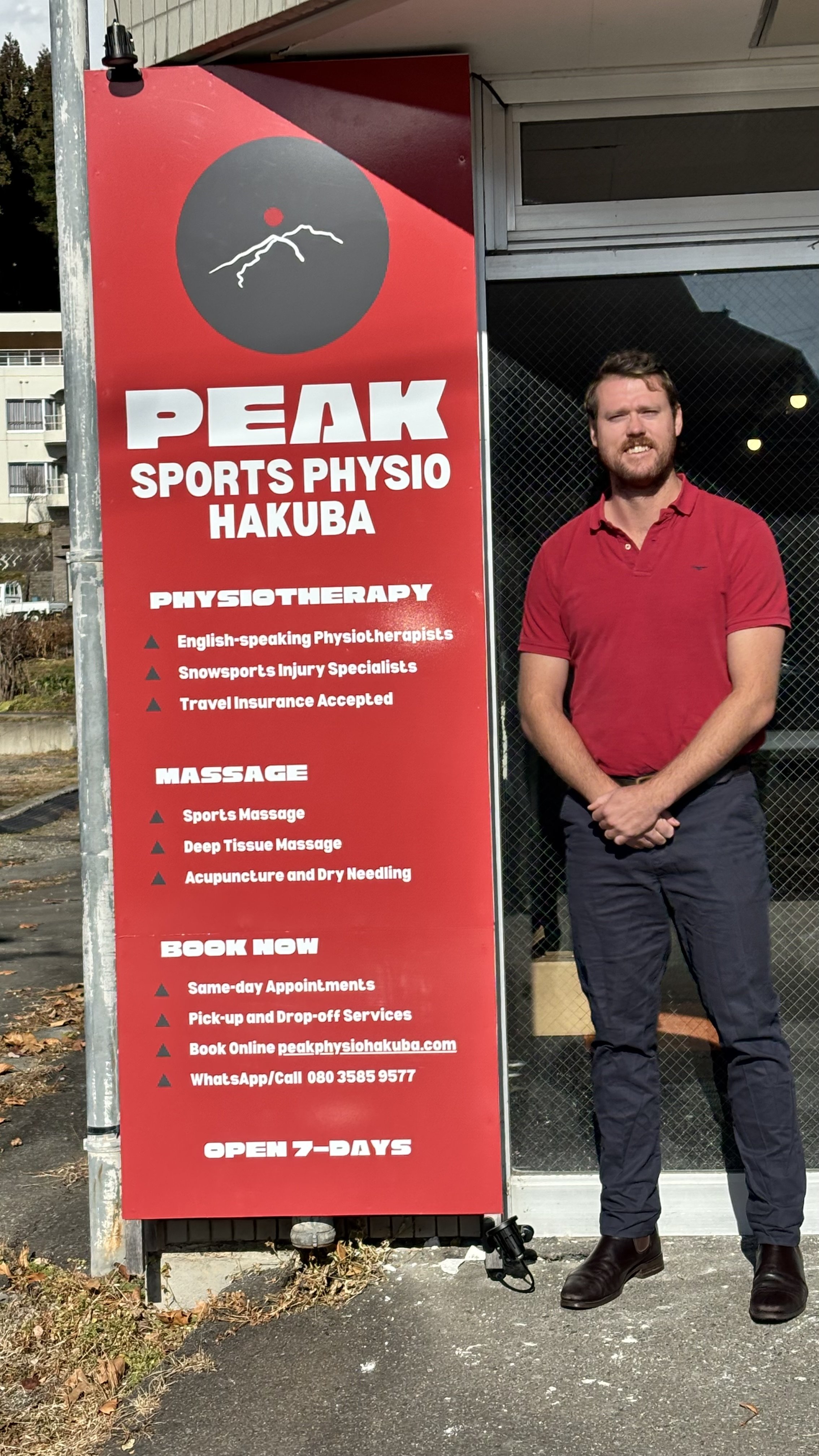 Callum Smith from Peak Sports Physio Hakuba