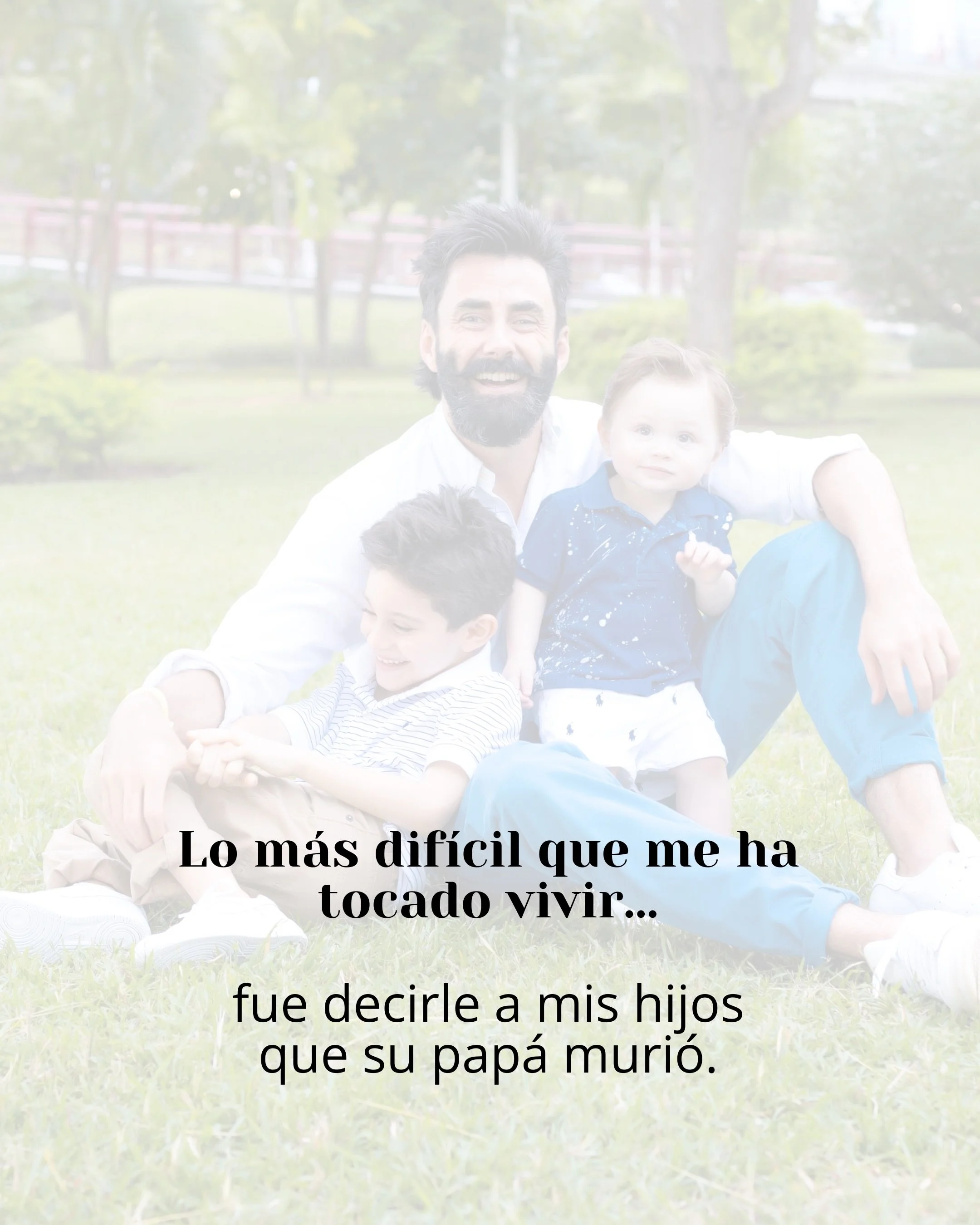 Lo m&aacute;s duro no fue solo perder al amor de mi vida.

Fue ver a mis hijos perder a su pap&aacute;.

Ver c&oacute;mo el duelo transformaba sus peque&ntilde;as vidas&hellip; y aprender juntos, poco a poco, que el amor no desaparece cuando alguien 