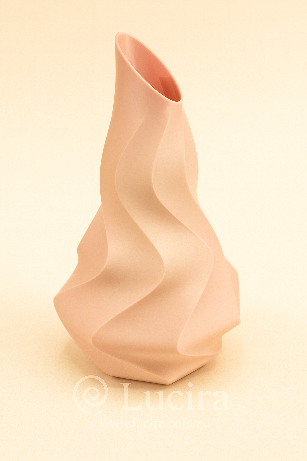 Wave Vase - Light Pink