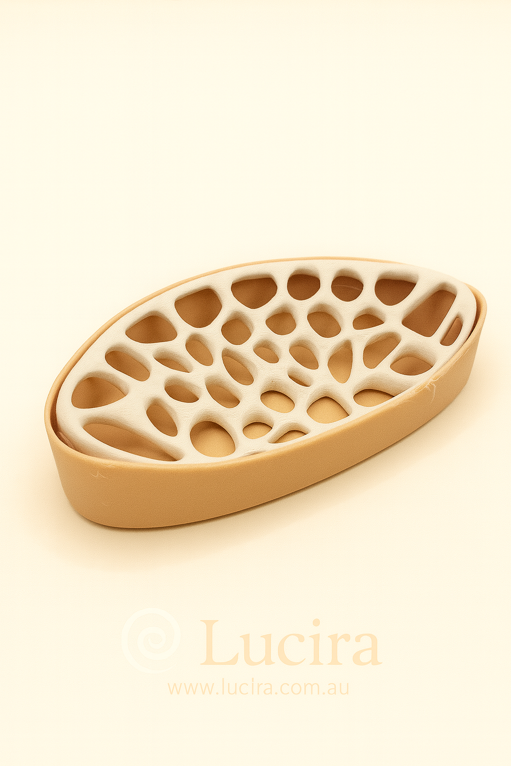 Coral Soap Dish - White/wood