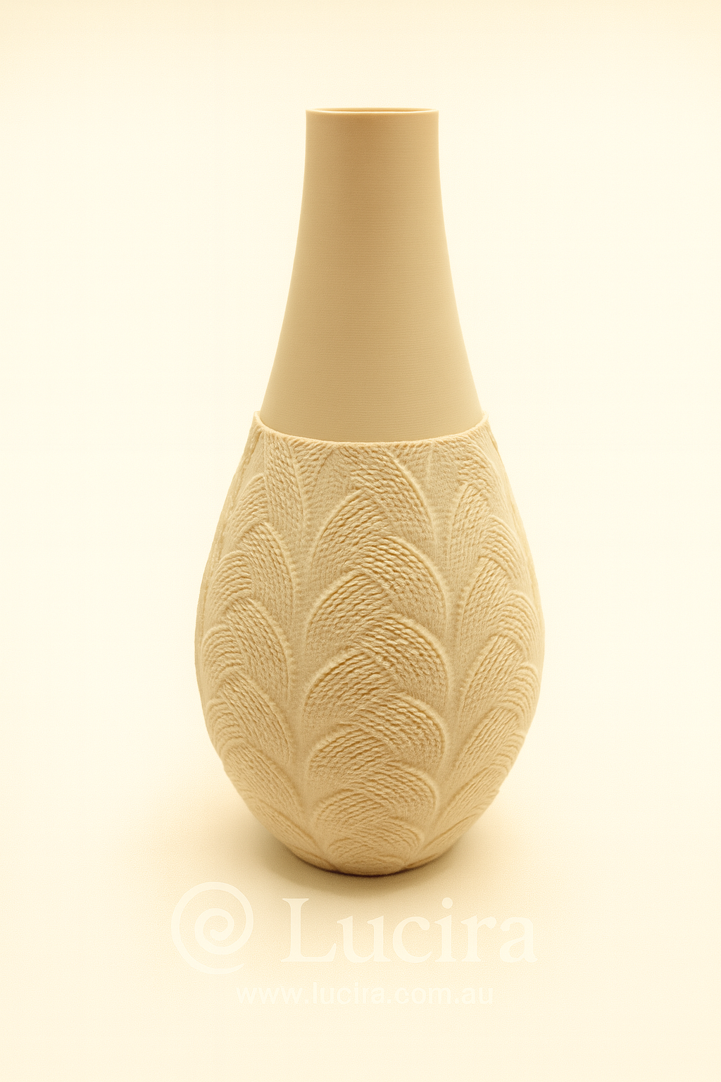 Woven Leaf Vase - Wood
