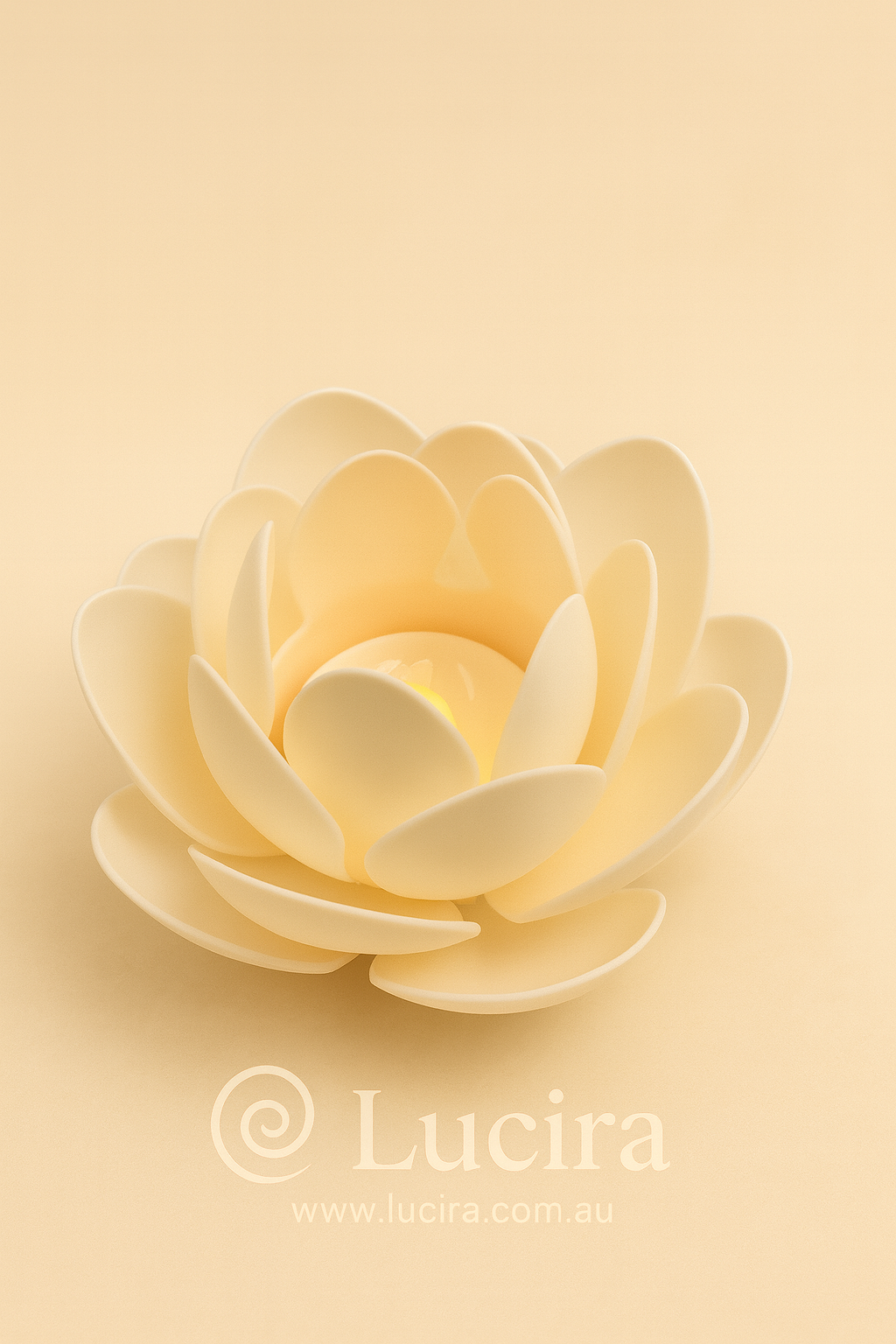 Tealight Holder Lotus - White