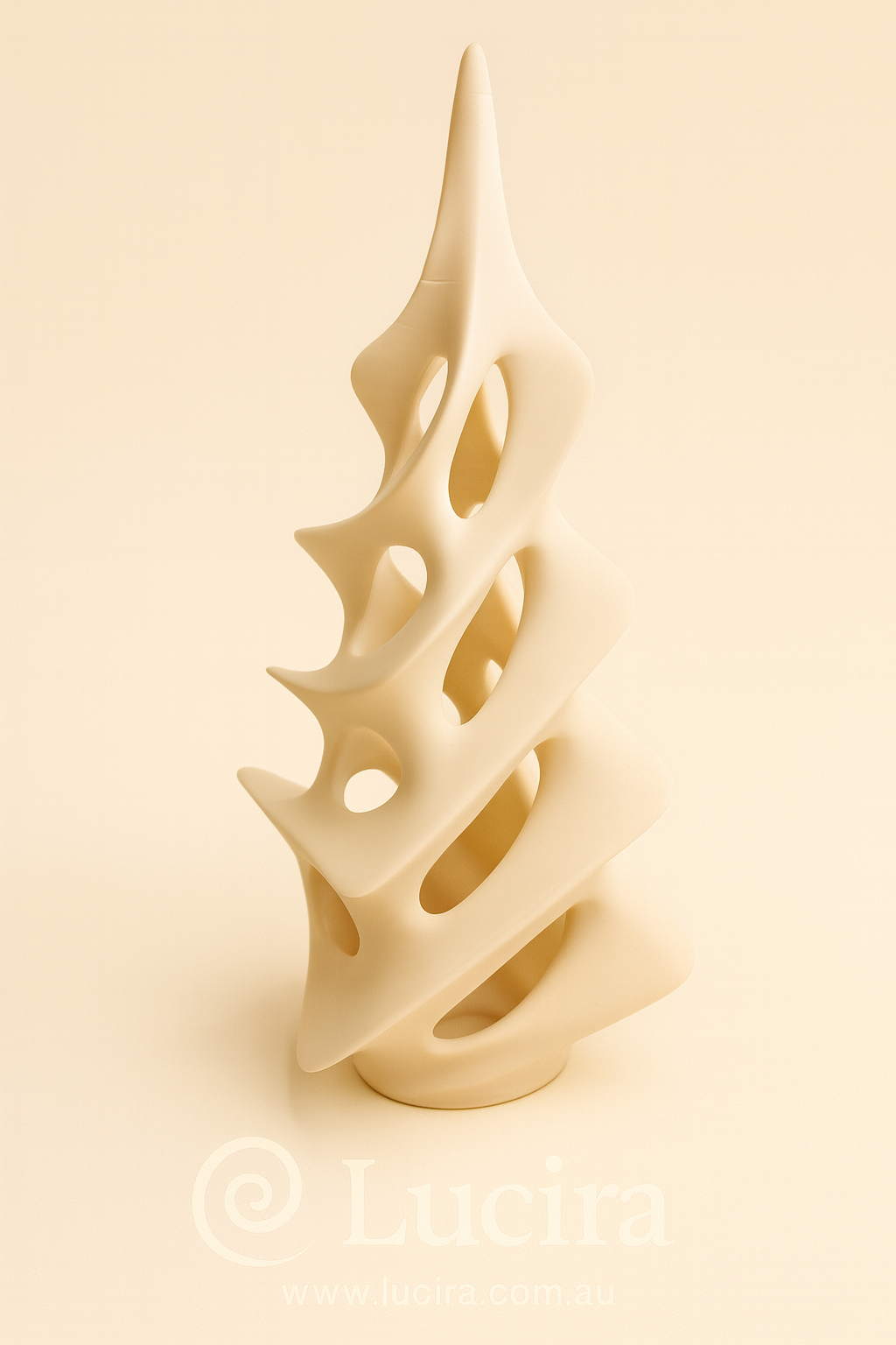 Christmas Tree Spiral Deco - Beige