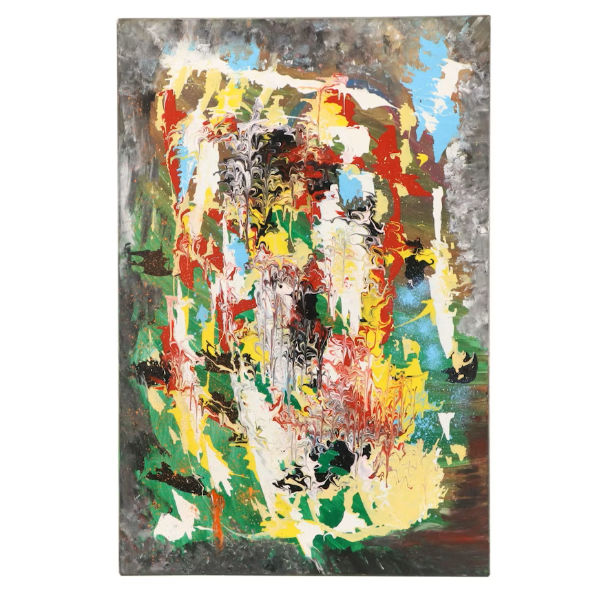 Abstract acrylic painting, 21st century