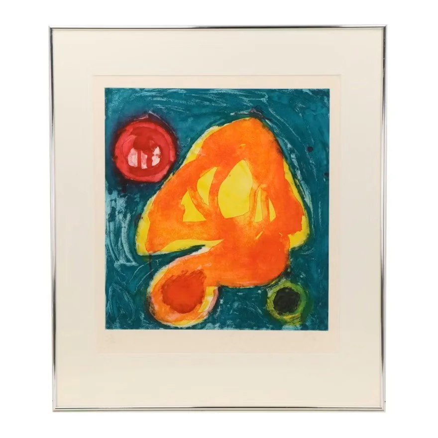 John Hoyland abstract aquatint, 1986