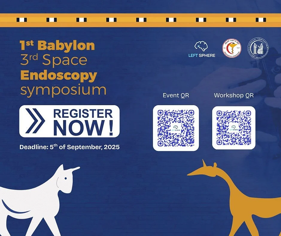 We are excited to announce that registration for the 1st Babylon 3rd Space Endoscopy Symposium is officially open! 🎉

Register for the Event here:
https://event.leftsphere.com/#/registration/FGWXABDEMNRSPQ67FG3490XYFGBCUV34OP

Register for the Works