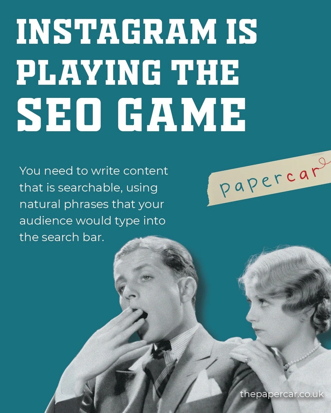 📱 Instagram is now playing the SEO game.
It&rsquo;s no longer just about hashtags&mdash;it&rsquo;s about writing content that&rsquo;s searchable.

✨ How to win:
&bull; Use natural phrases your audience would type in the search bar
&bull; Add keyword