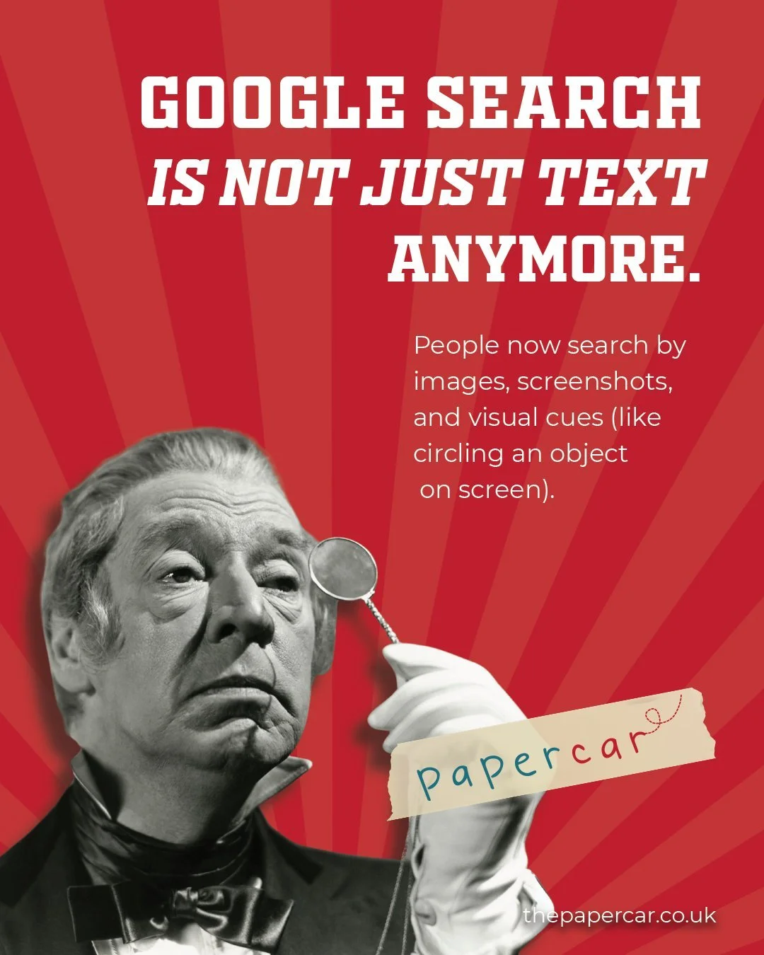 🔍 Google search is changing. It&rsquo;s no longer just text.
People now search with images, screenshots, and visual cues&mdash;like circling an item on screen.

✨ What this means for your brand:
&bull; Visual content matters more than ever
&bull; Cl