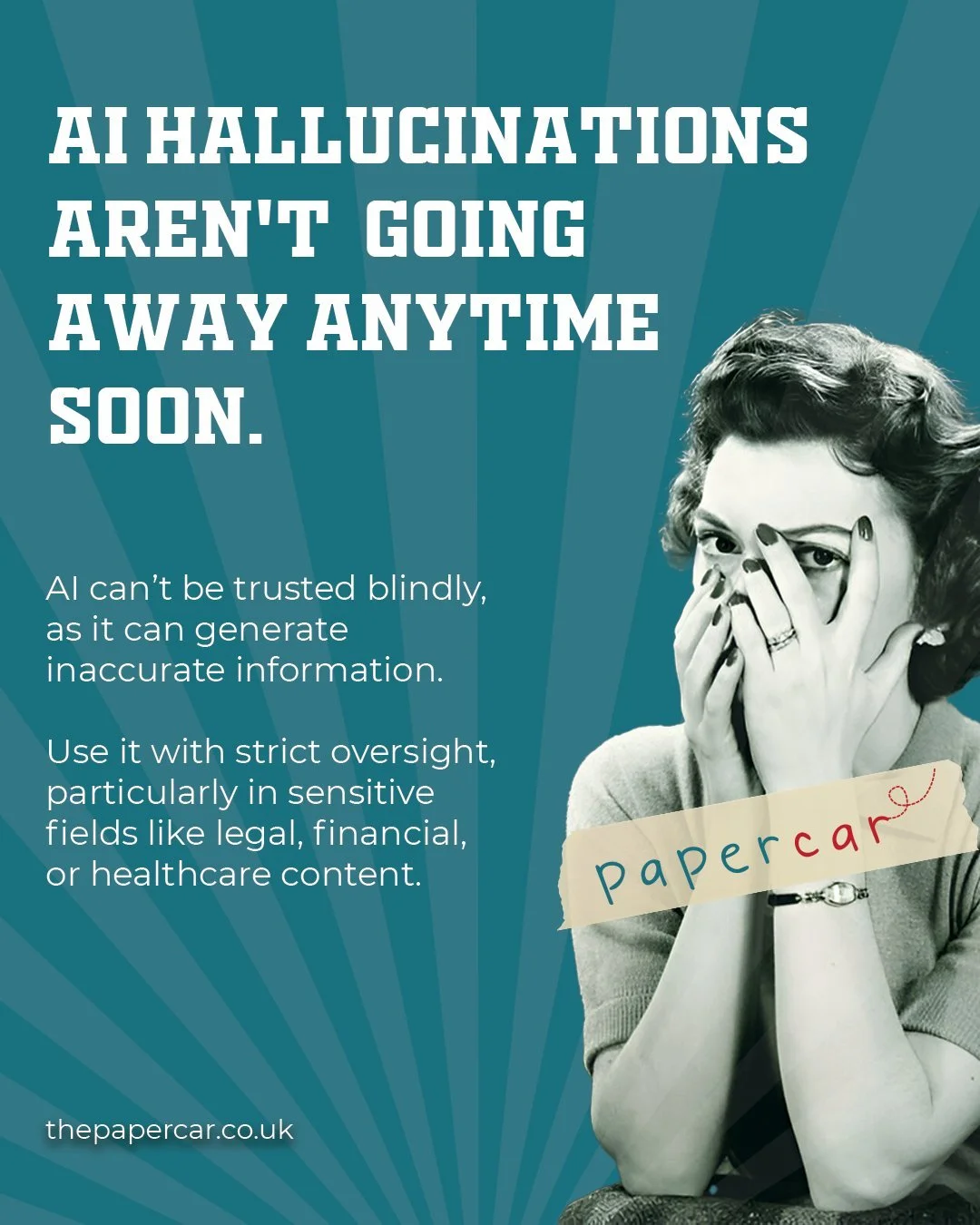 🤖 AI hallucinations aren&rsquo;t going away anytime soon.
That means AI can still generate false or misleading information if used without oversight.

⚠️ What you need to know:
&bull; AI isn&rsquo;t 100% reliable
&bull; Use strict oversight in sensi