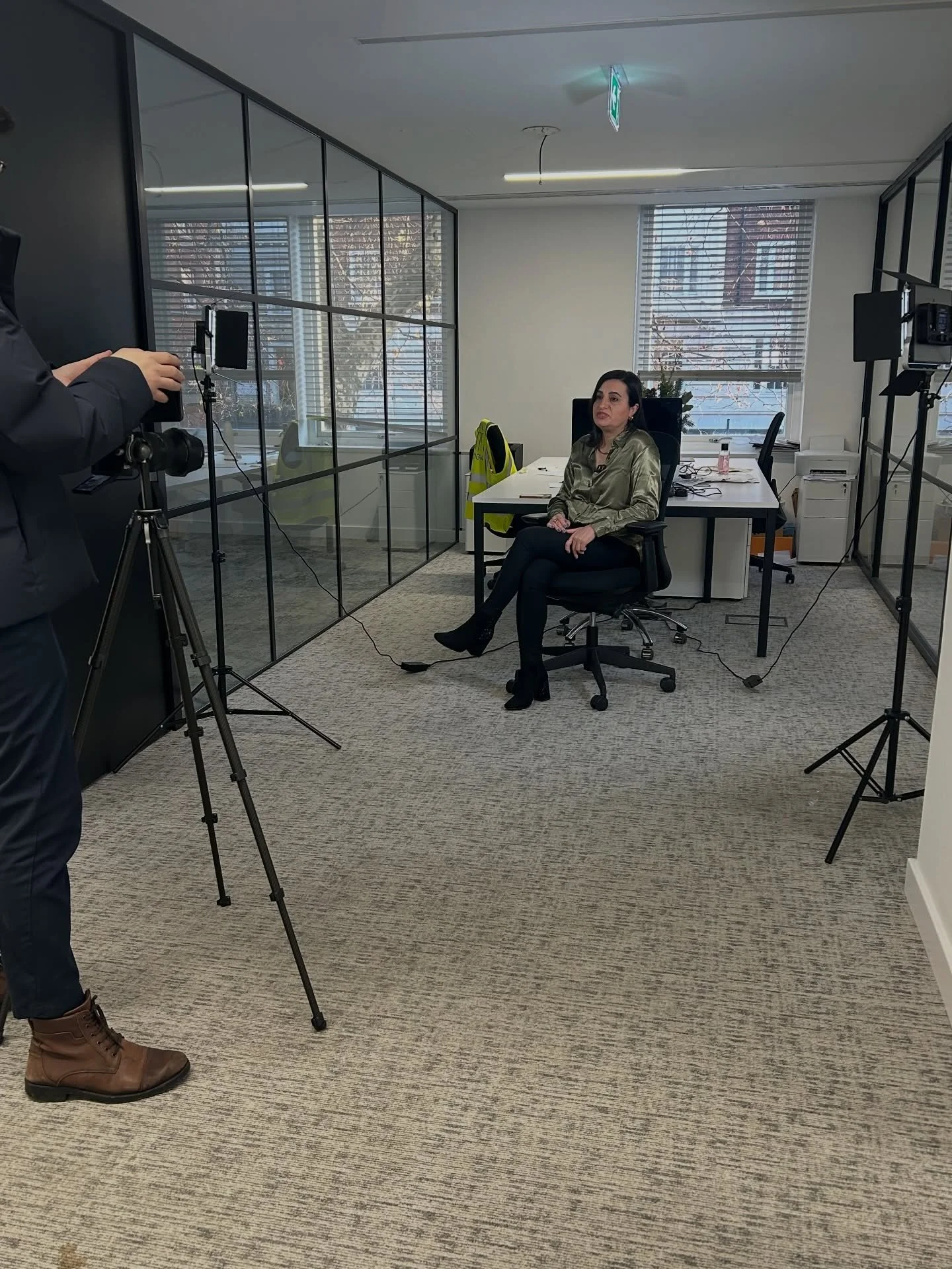 Offices are cold after the long holiday ❄️
But the cameras are on 🎬
Back to work&hellip;