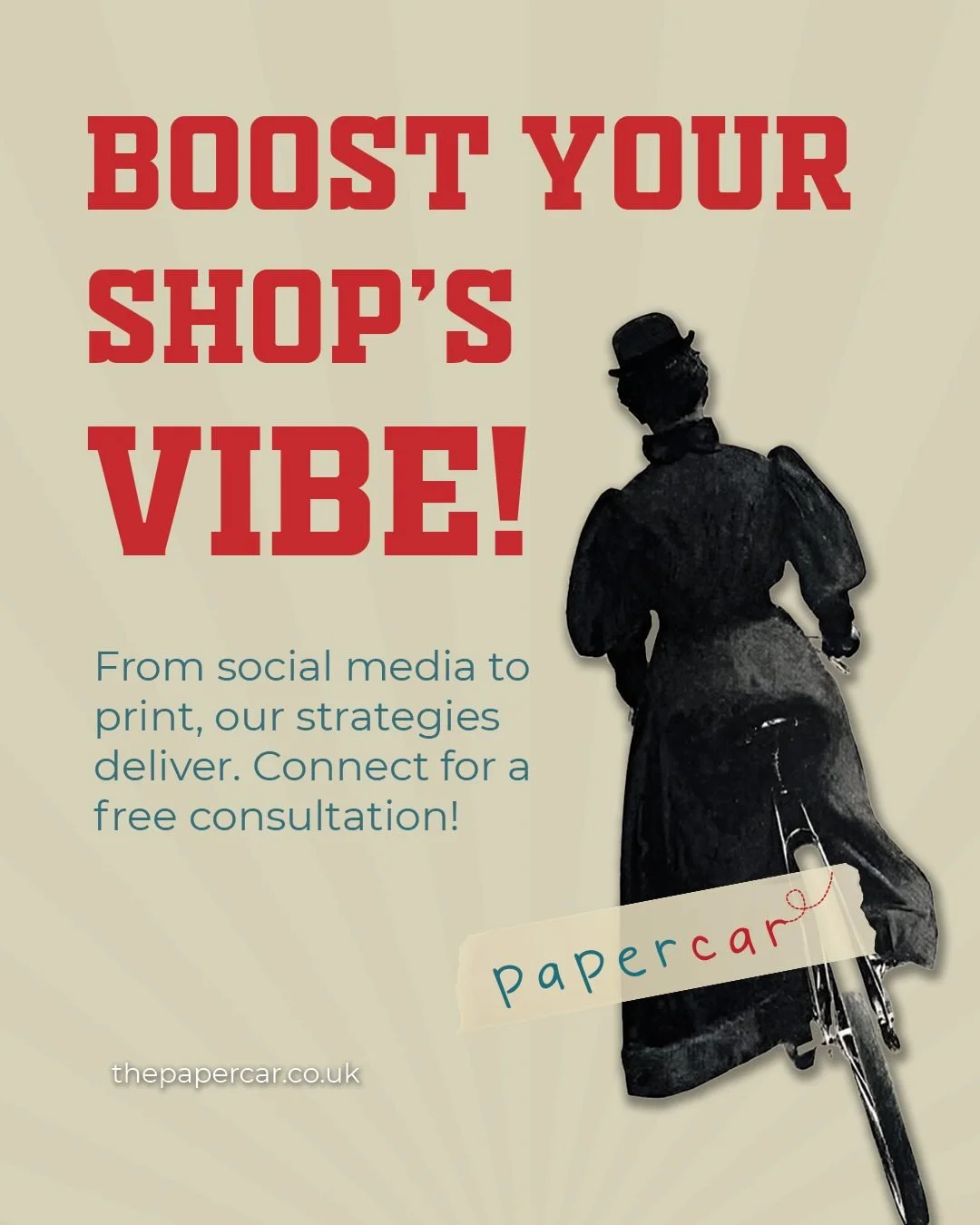 Boost your shop's vibe. From social media to print, our strategies deliver. Connect for a free consultation.

#PaperCar #LondonAgency #SmallBusinessTips #BrandDesign
