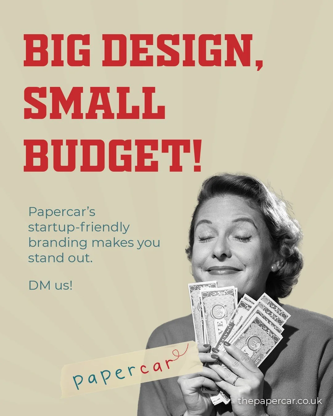 Big design, small budget. Papercar's startup friendly branding makes you stand out. DM us.

#PaperCar #StartupTips #AffordableDesign #BrandDesign #LondonAgency