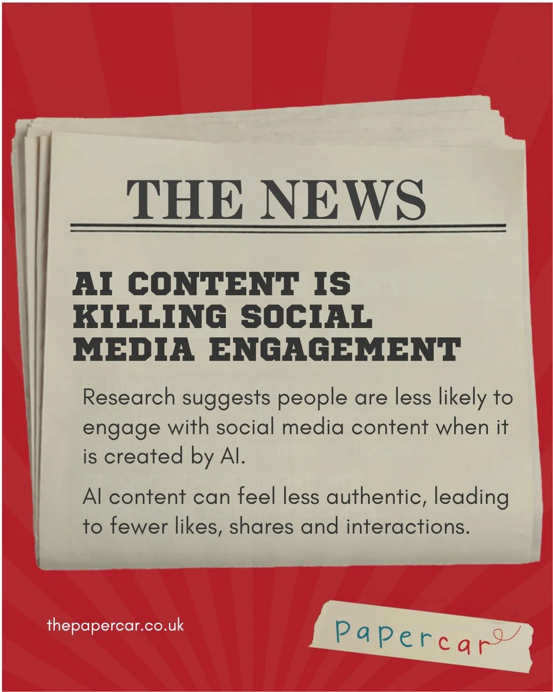 AI can create a social media post in seconds. But that doesn&rsquo;t necessarily mean people want to engage with it.
Research suggests audiences can respond less positively to content they recognise as AI generated, particularly when it feels generic