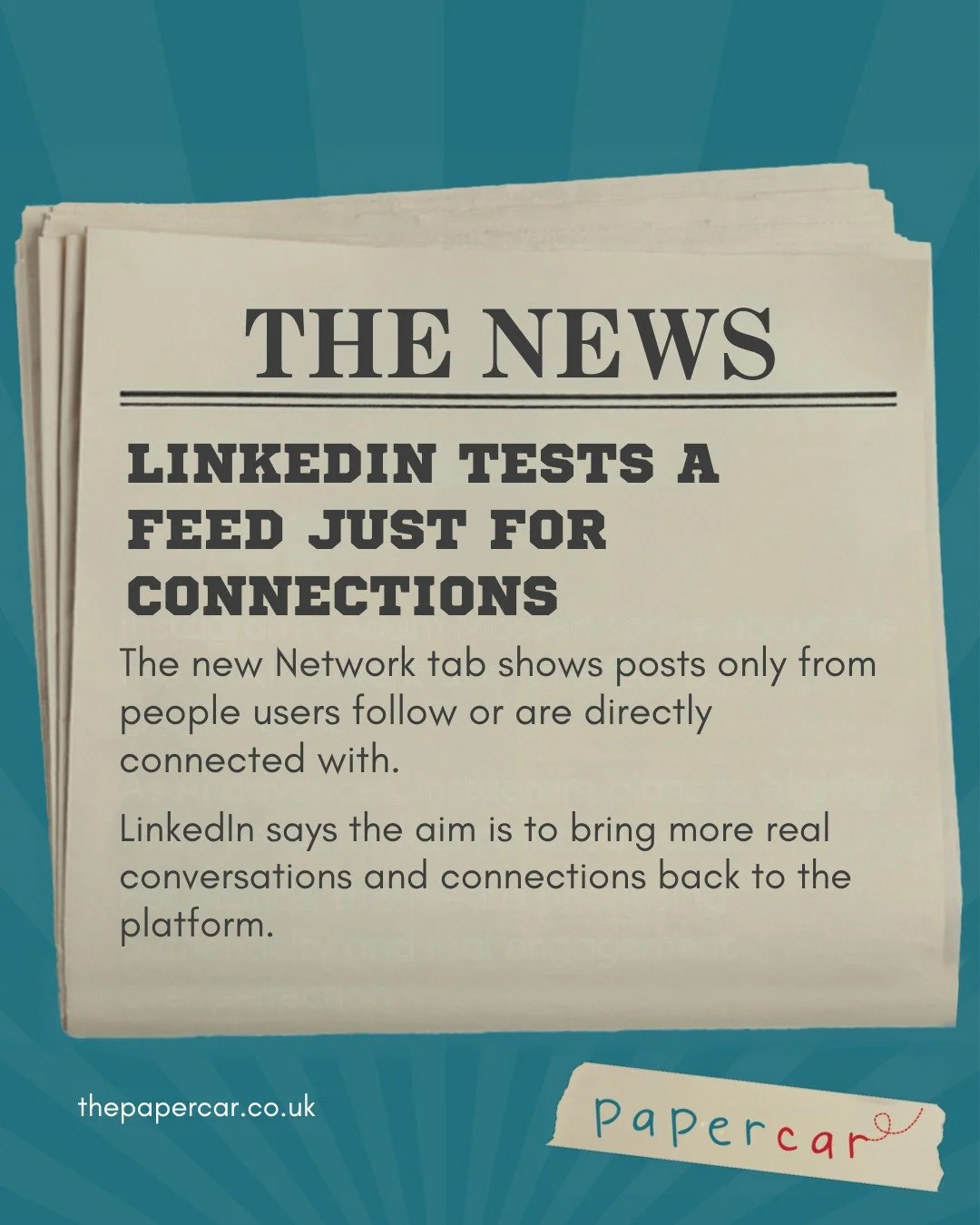 LinkedIn is testing a new Network tab that gives users a feed made up only of posts from people they follow or are directly connected with.
The idea is to make LinkedIn feel more connected again, with fewer recommendations and more content from the p