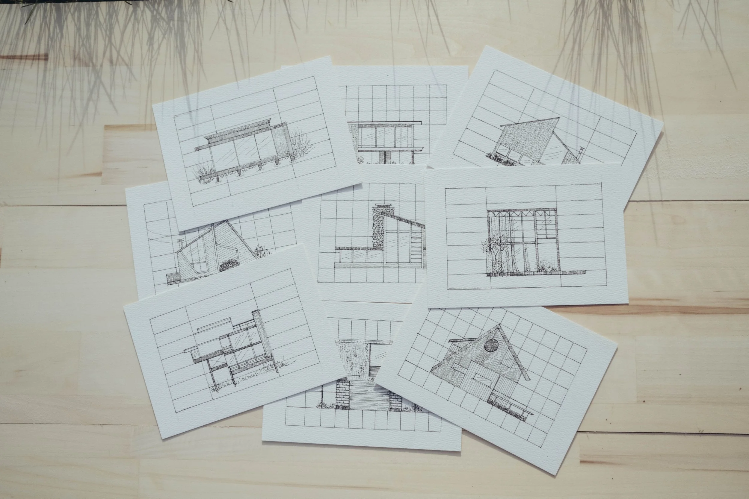 Midcentury Mini Series - Set of 9, Black and White