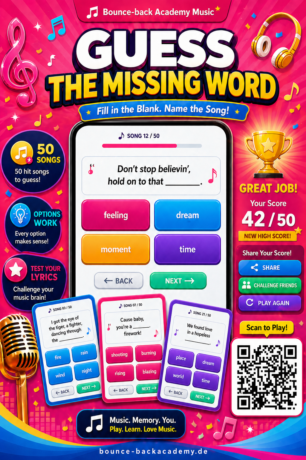 Guess the Missing Word: Finish the Lyric, Prove the Memory