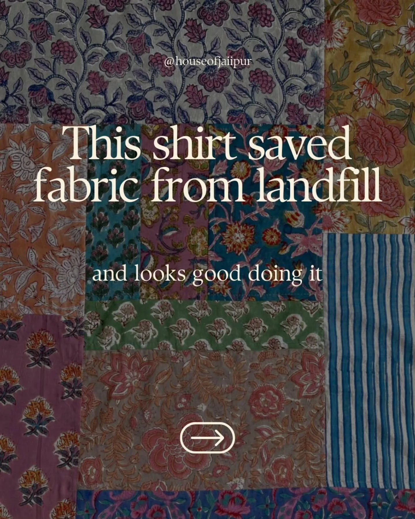 Fast fashion makes millions of pieces a day.
We make one.

Every patch on this shirt was rescued from leftover fabrics that would&rsquo;ve otherwise gone to waste. Then it&rsquo;s stitched together slowly, by hand, into something completely new.

No 