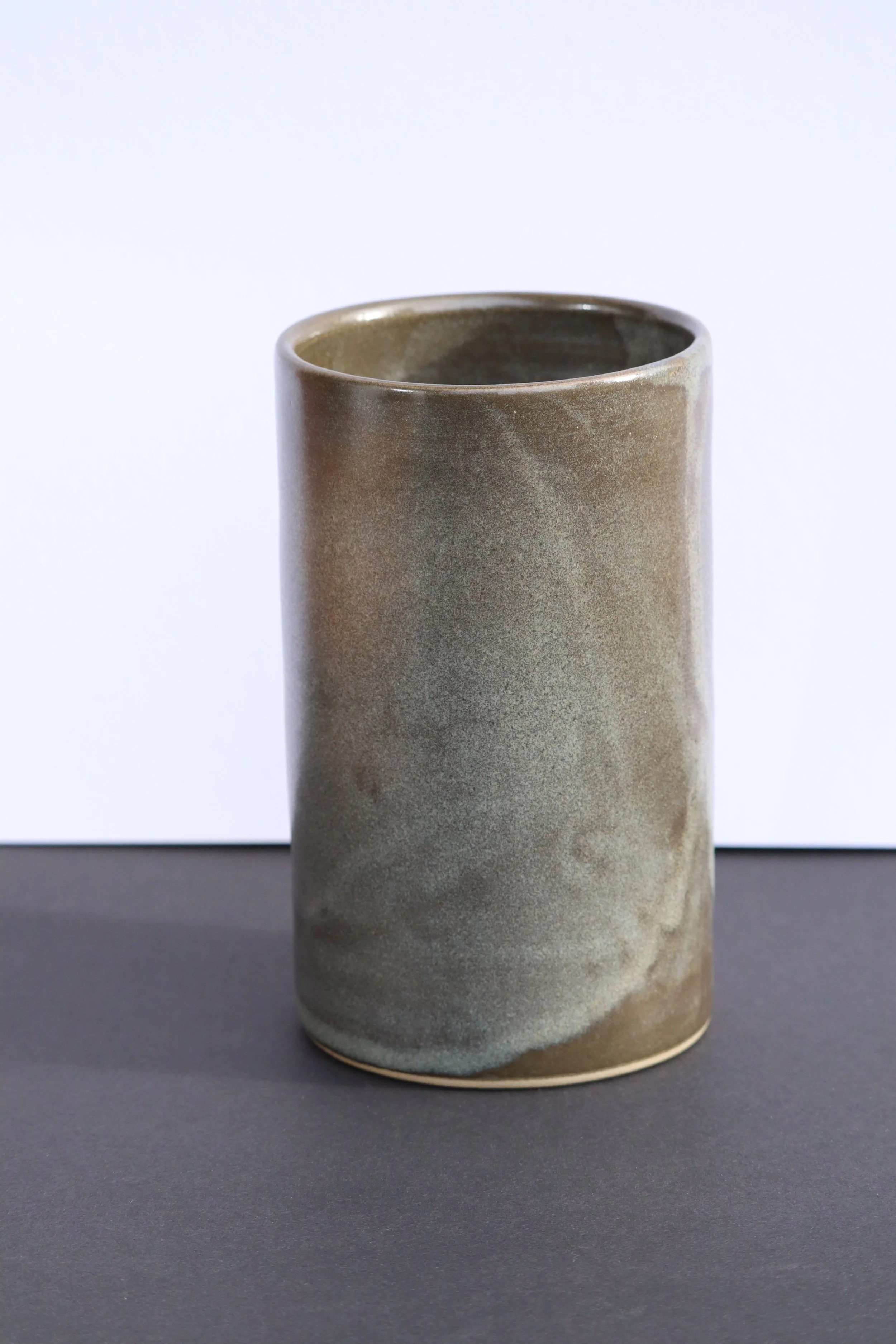 Blumenvase Steingrau