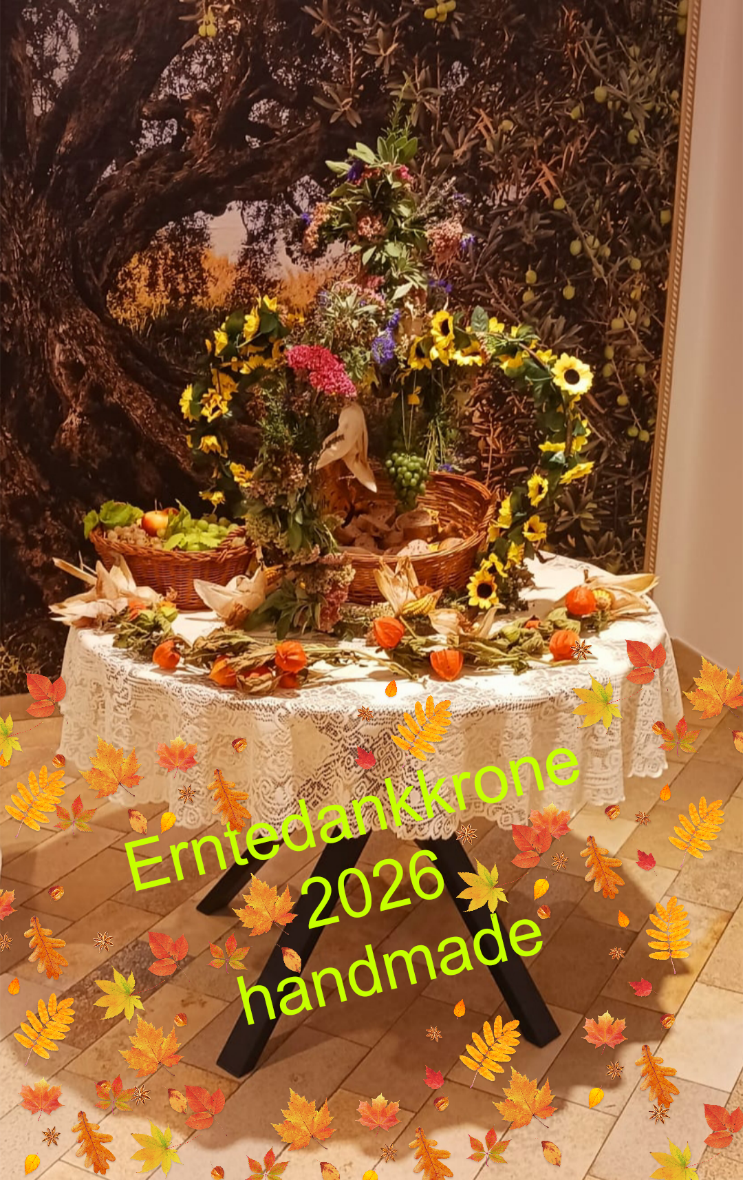 Liebevolle Tradition - das Binden unserer Erntedankkrone