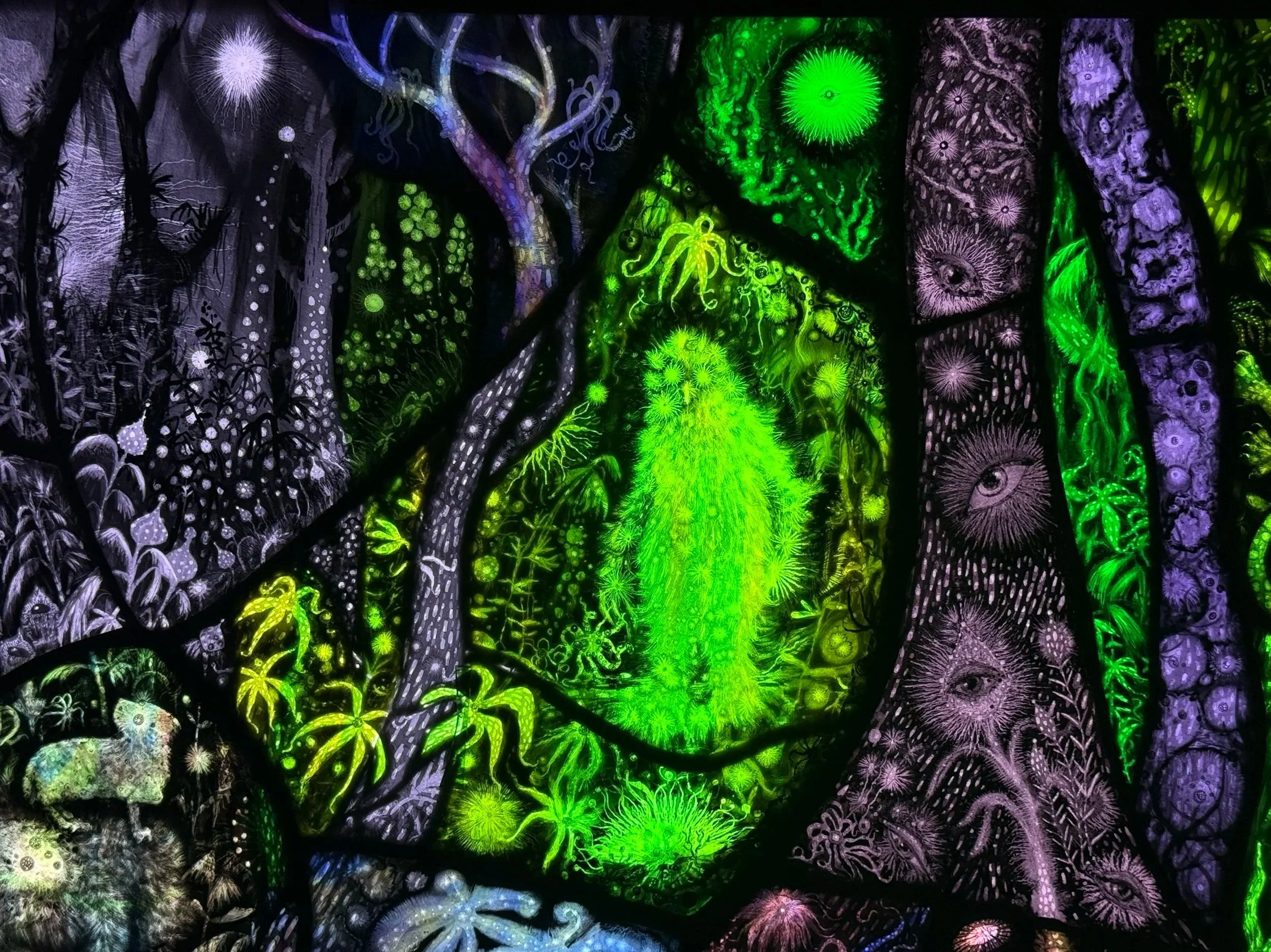 The Entangled Wood
60cm x 120cm 
Stained Glass Light 
2026
Exhibition History

Waterford Healing Arts 'Well Festival'
2026

GOMA, Waterford 
'Wild Wisdom from a Grúagach's Lair'
2026