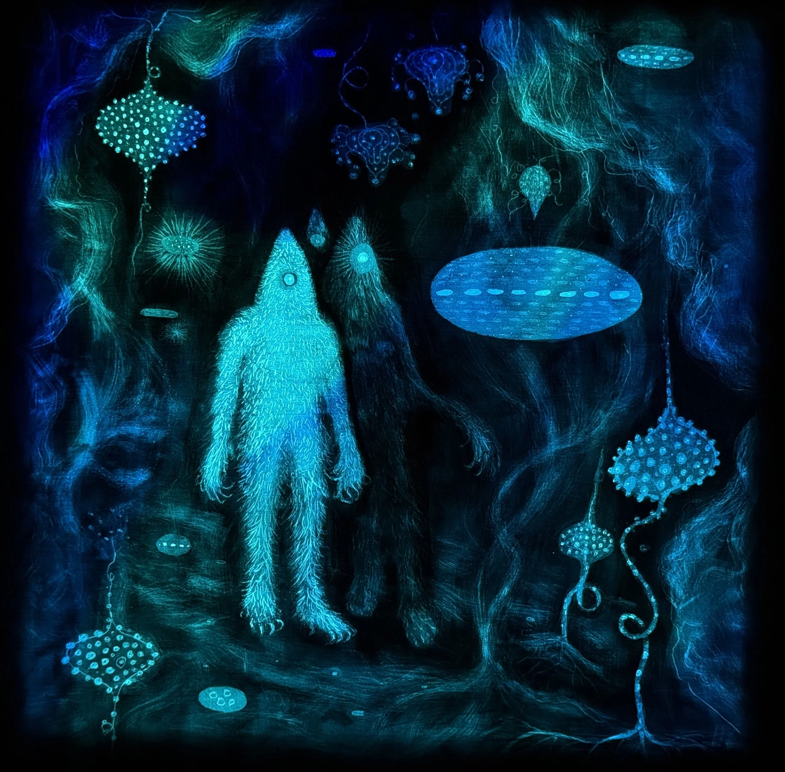 'The Others', Stained Glass, 
40x40cm 
Exhibition History;
Custom House Gallery, Mayo, Ireland 2022, South Tipperary Arts Centre - Chapel, Co. Tipperary, Ireland 2023; Pallas Projects, 'Periodical Review', Dublin, Ireland, 2024;
Rua Red, 'Spring Open