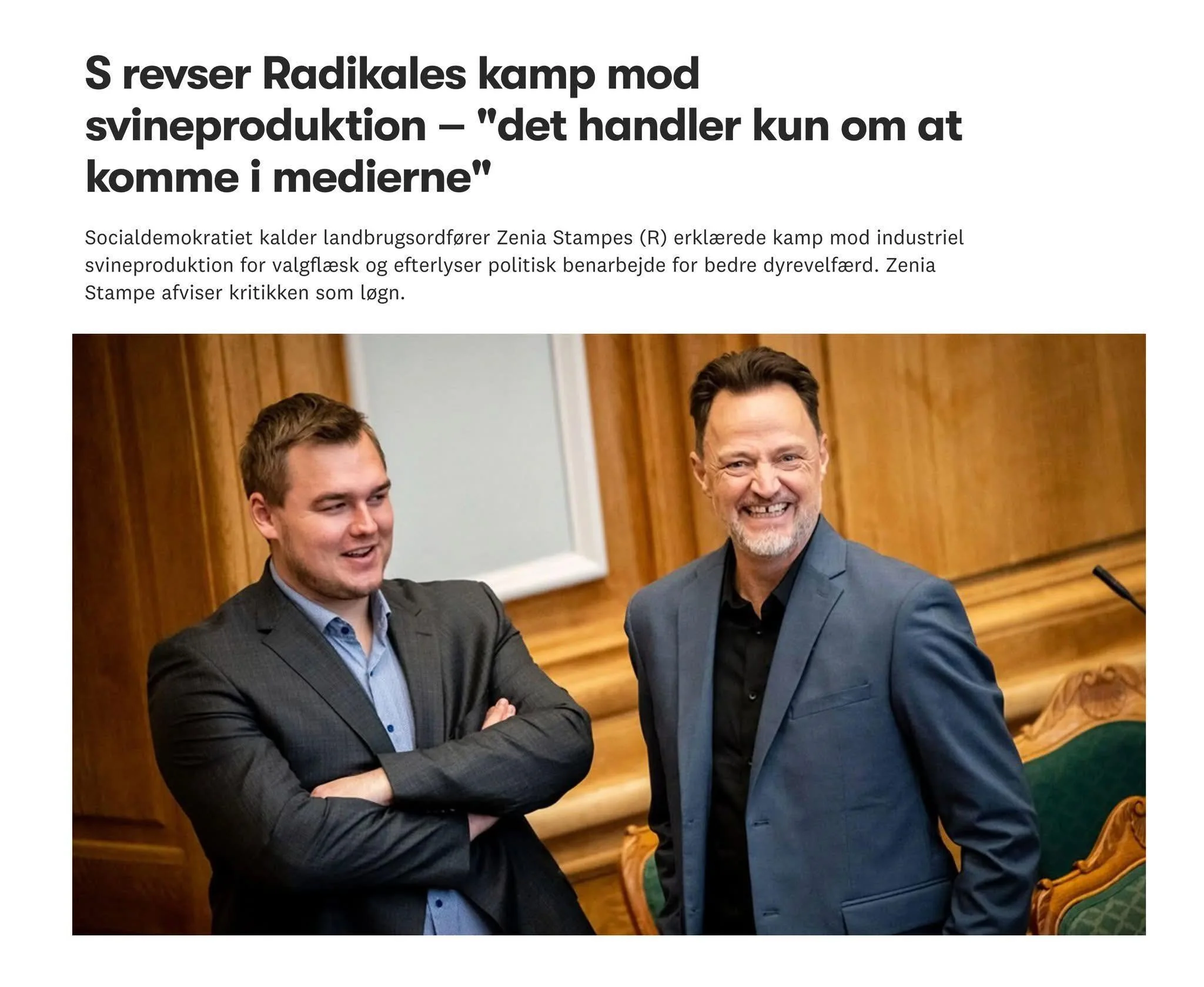 Det er &aring;benbart ikke faldet Socialdemokraterne ind at nogle faktisk vil k&aelig;mpe for naturen og dyrevelf&aelig;rden. 
Fynske Thomas Skriver Jensen mener i Altinget at modstanden mod svineindustrien er blot 'for at komme i medierne' 🤣

SocDe