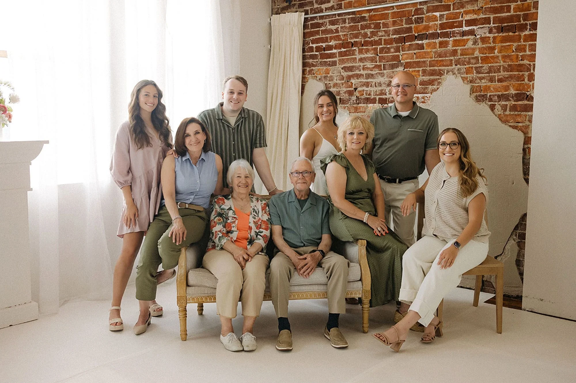 Timeless studio family photography celebrating love, connection, and cherished memories across three generations