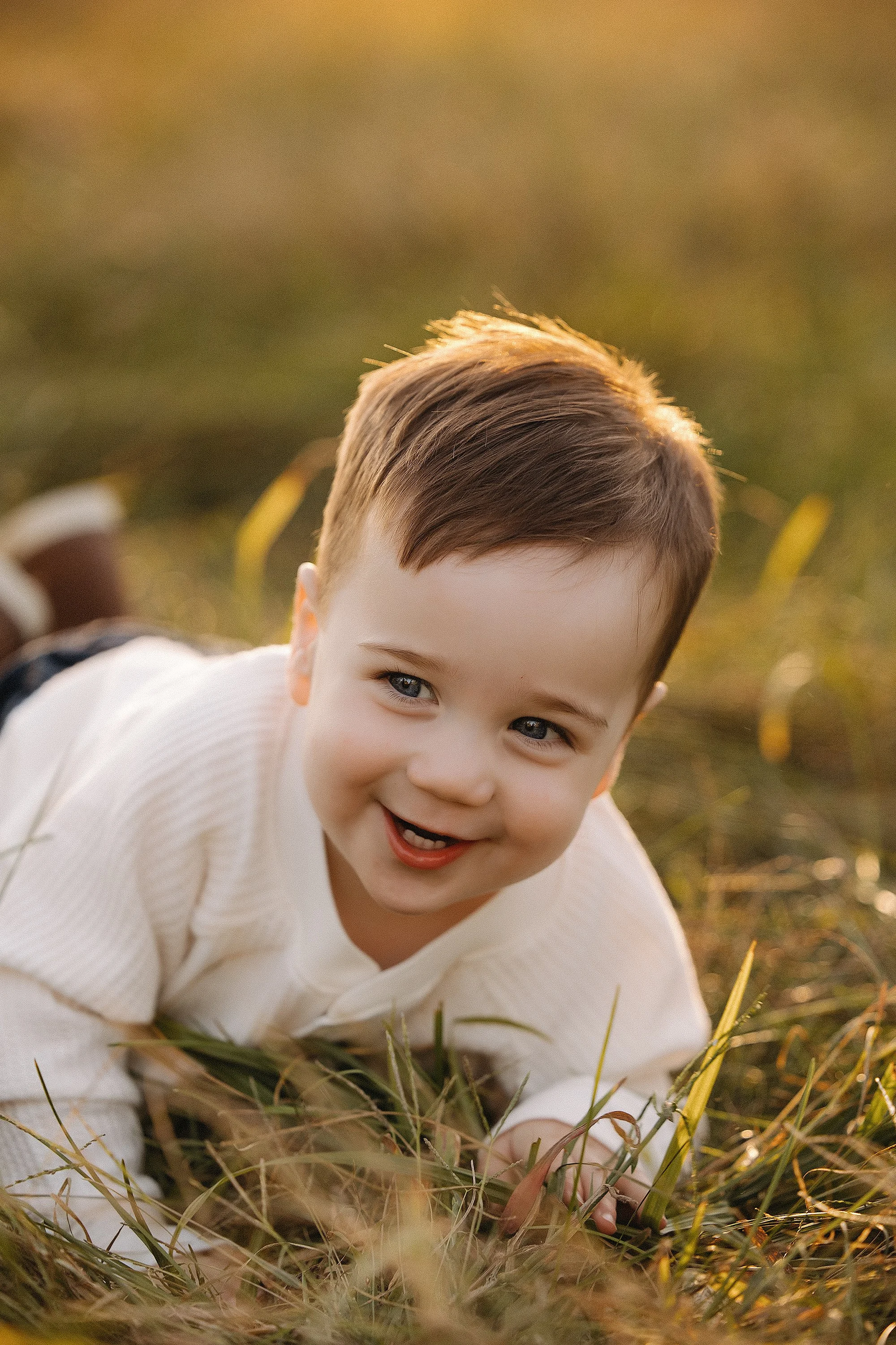 Adorable toddler portrait in a sunlit meadow, perfect inspiration for family photo session ideas