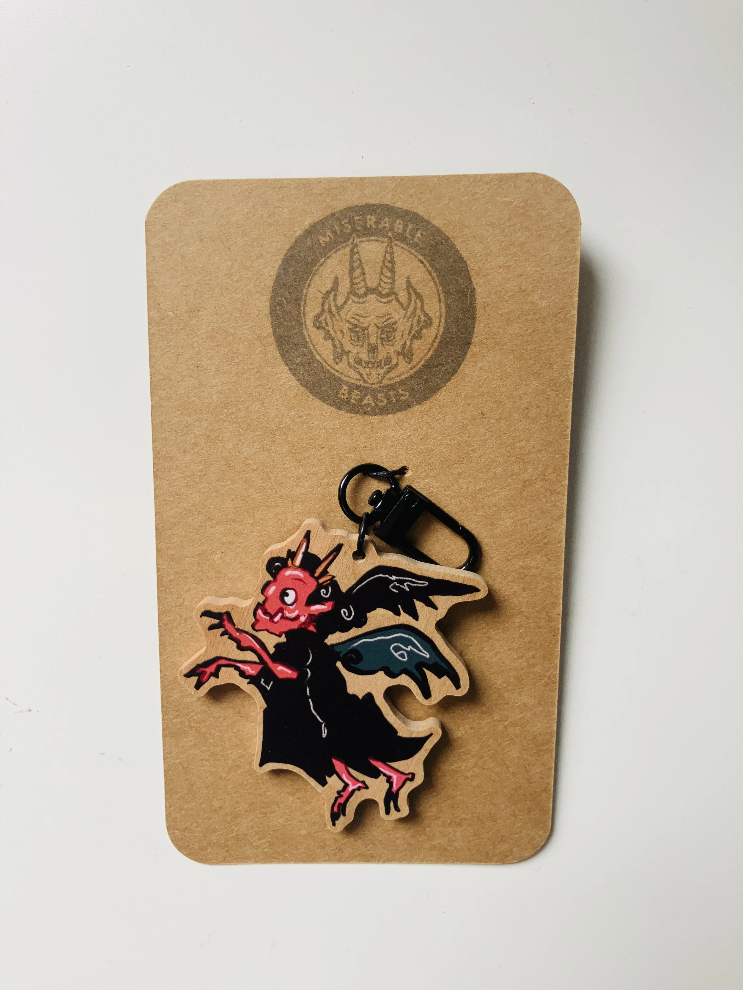 Little Demon Wooden Keychain
