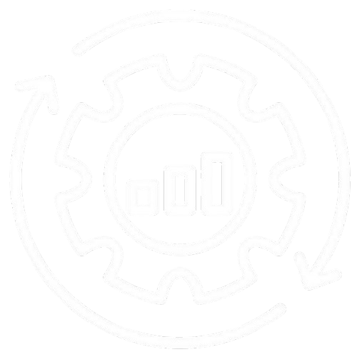 Illustration eines Zahnrads mit zwei Pfeilen, die in eine Richtung zeigen.