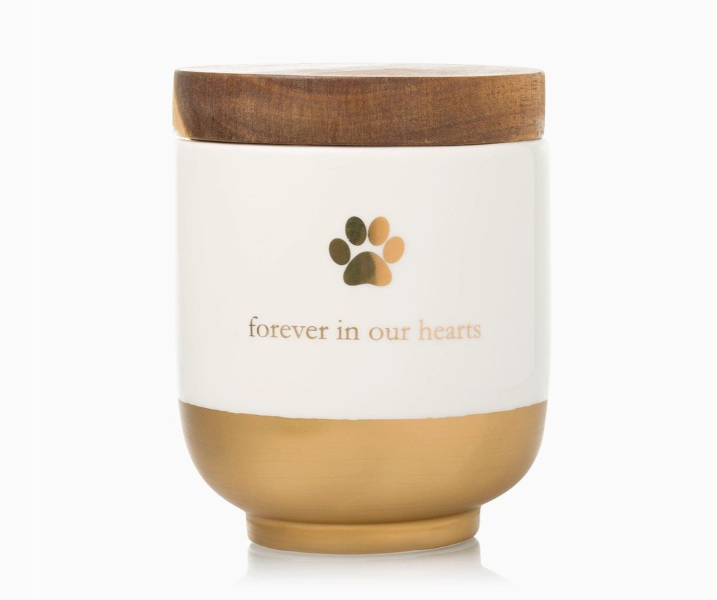 Pet Ceramic Urn Memory Jar Gold 6 inch.jpg