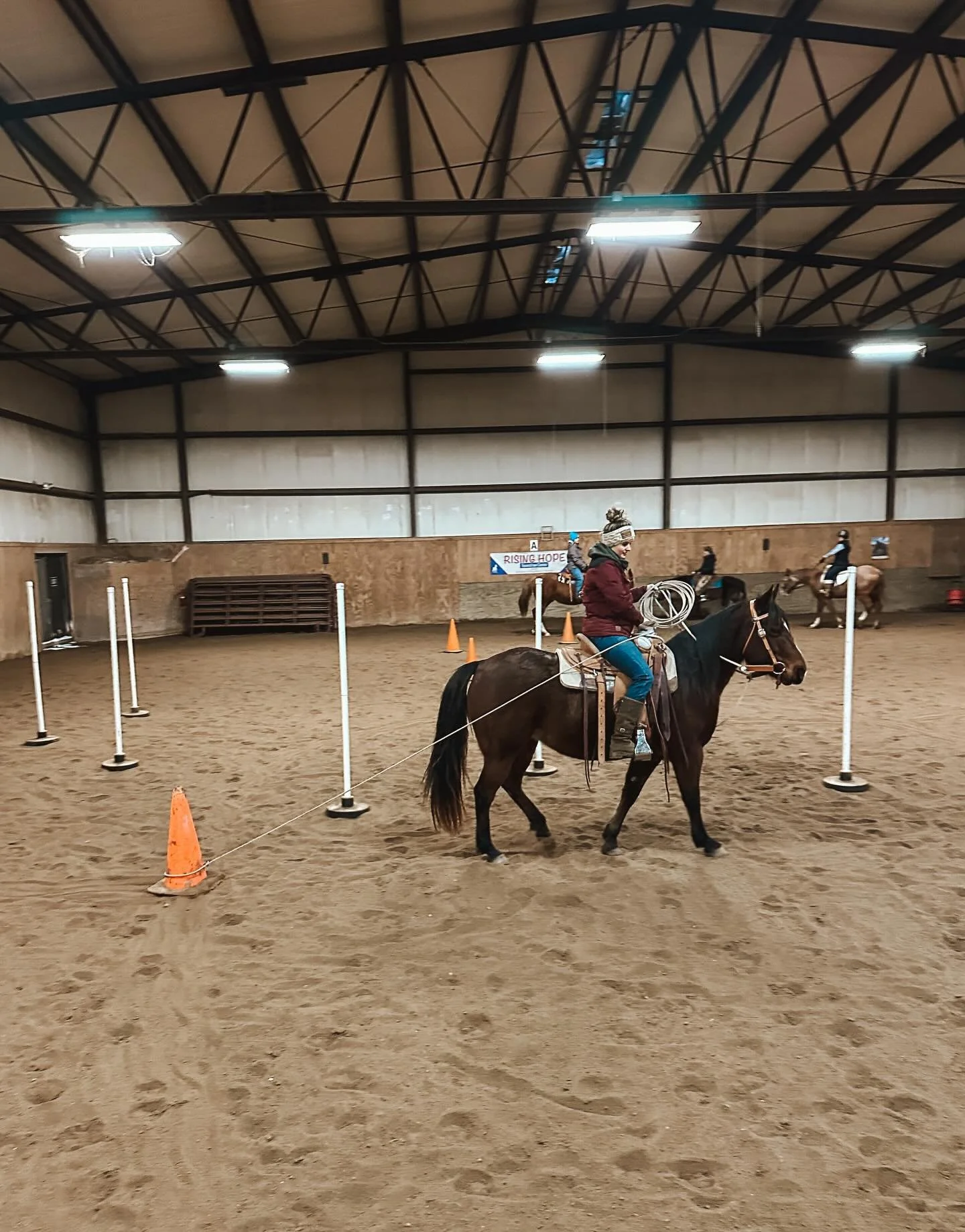 Just trying to survive the cold one day at a time! @lkhorsesense decided to put together a super crafty obstacle course so we could practice our other skills and stay busy while we weather this crazy cold snap all together. It&rsquo;s been so fun to 