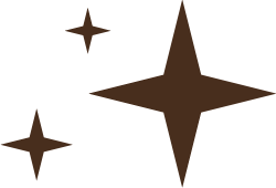 Étoiles graphiques symbolisant la lumière et la créativité du studio Noor d’âme.