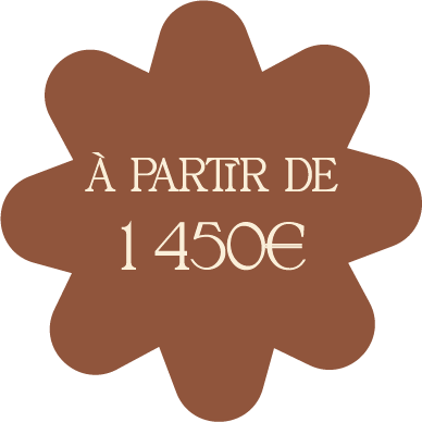Texte indiquant à partir de 1450€