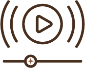 Icône représentant une lecture vidéo avec une barre de progression