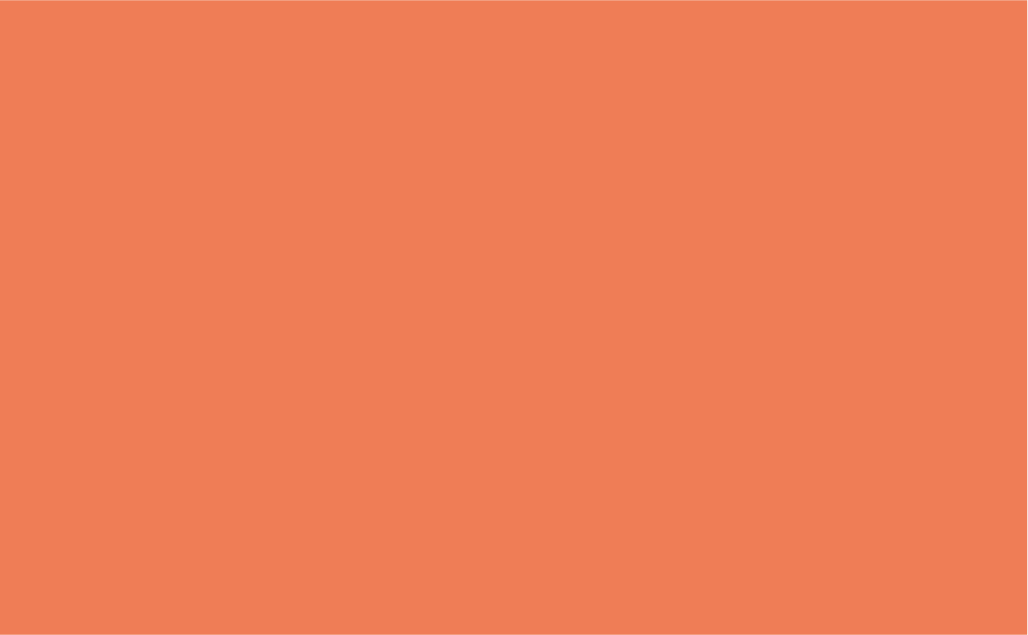 Un grand rectangle orange avec une petite ligne blanche horizontale au centre.