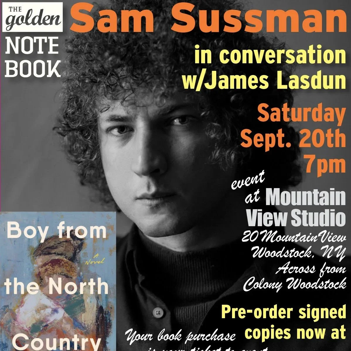 Sam Sussman in conversation with James Lasdun "Boy From the North Country"