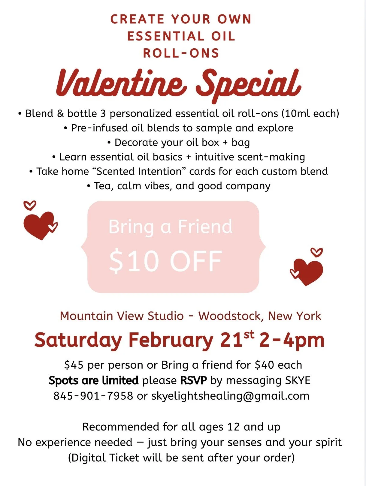 Valentine Special, create your own Essential Oil Roll Ons