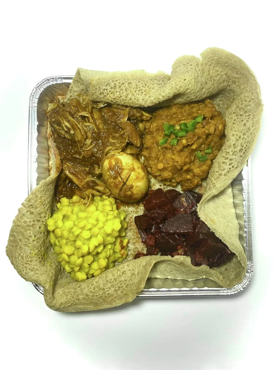 Ethiopian Stewed Vegetables w/ Lentils & Doro Wat 