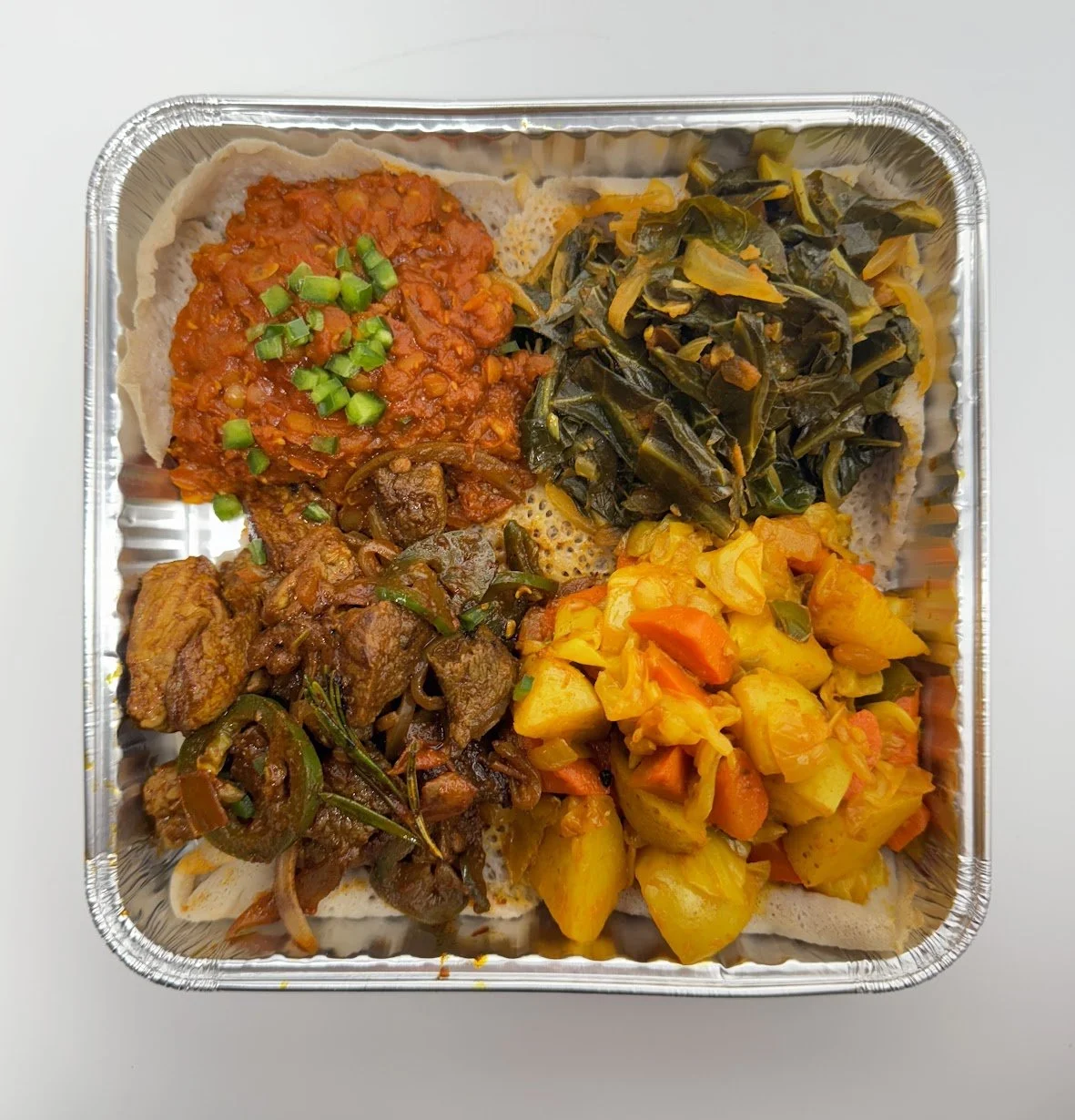 Ethiopian Stewed Vegetables w/ Beef Tibs